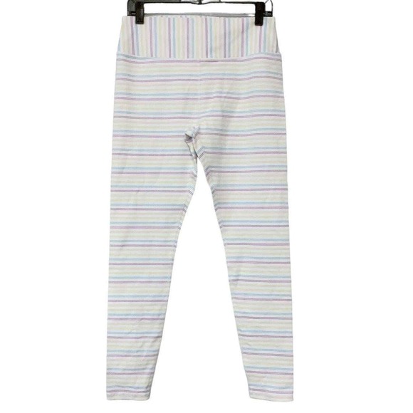 Glyder Women's XL Rainbow Striped Multicolor Leggings - Picture 3 of 5